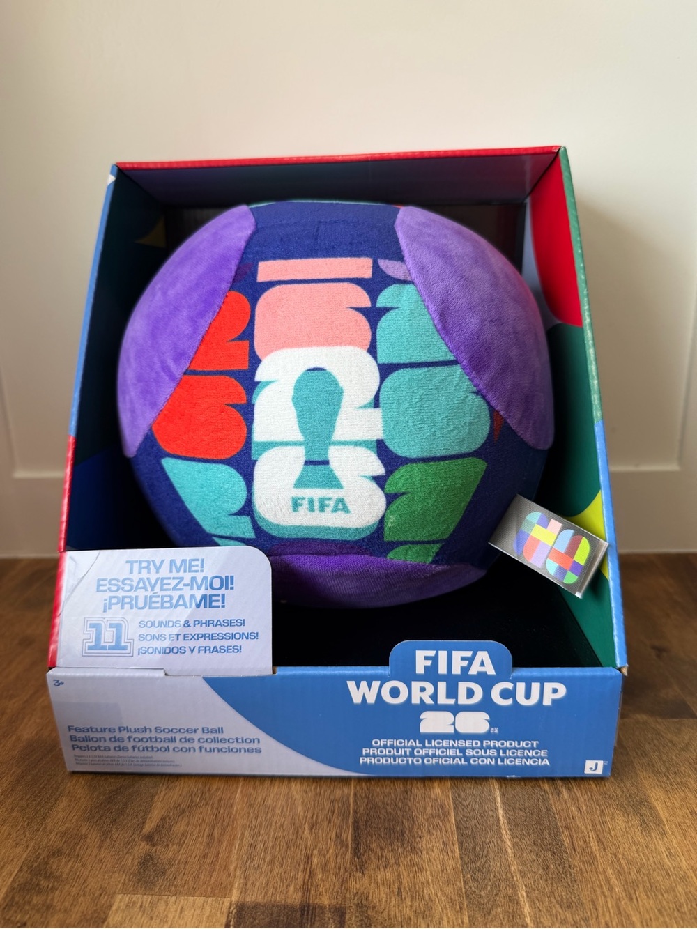 FIFA World Cup Plush Ball with 11 sounds and phrases- video in listing